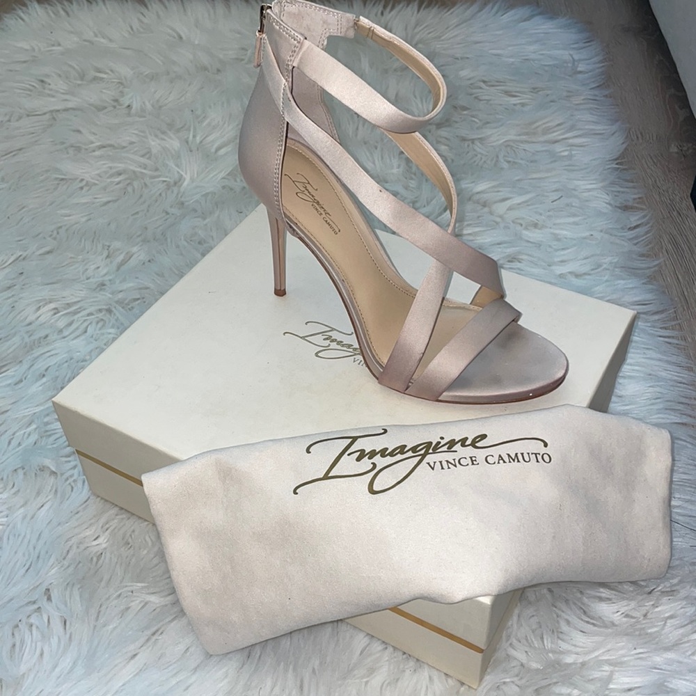 Vince Camuto Semi Matte Satin Heels Size 9.5